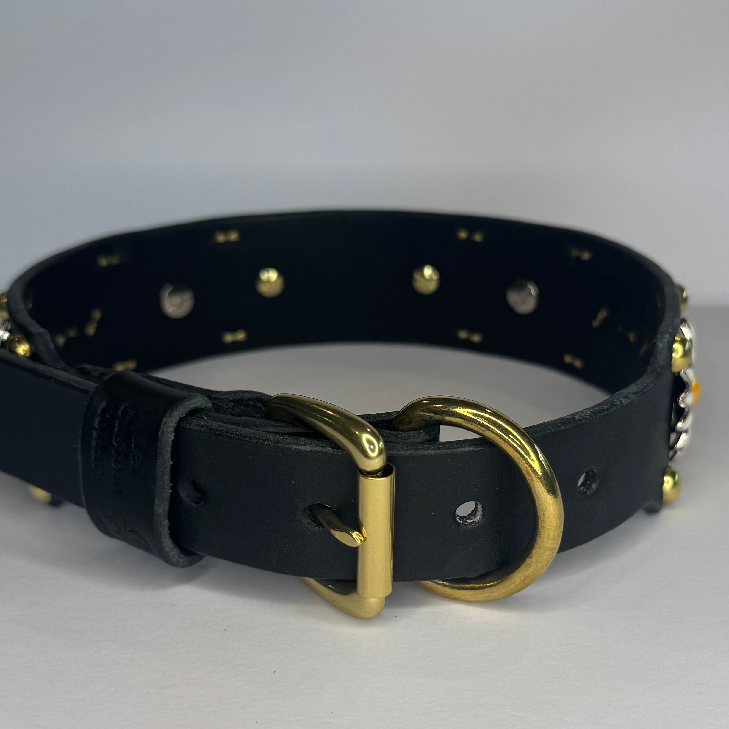 Daisy Leather Dog Collar – 1.5” Width