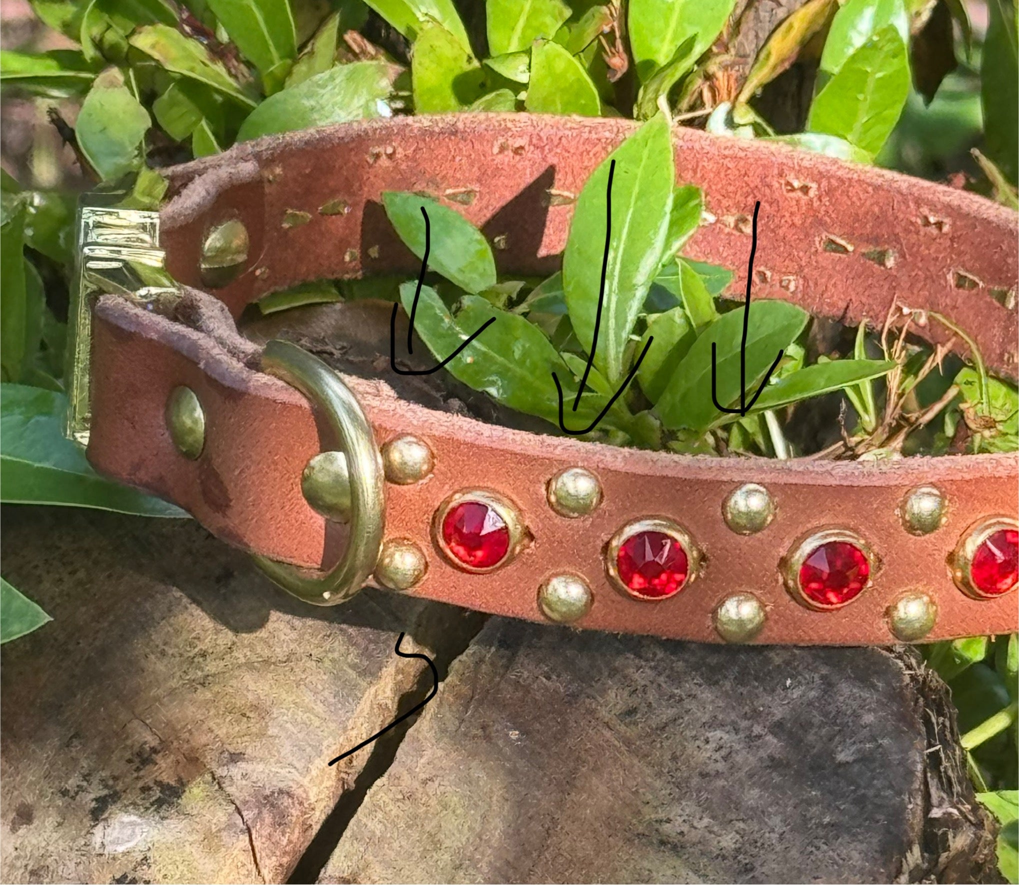 The Aurora Collar | 1" Jeweled Leather Dog Collar | Cabochon Collar | Girl Luxury Dog Collar, Dog Lover Gift