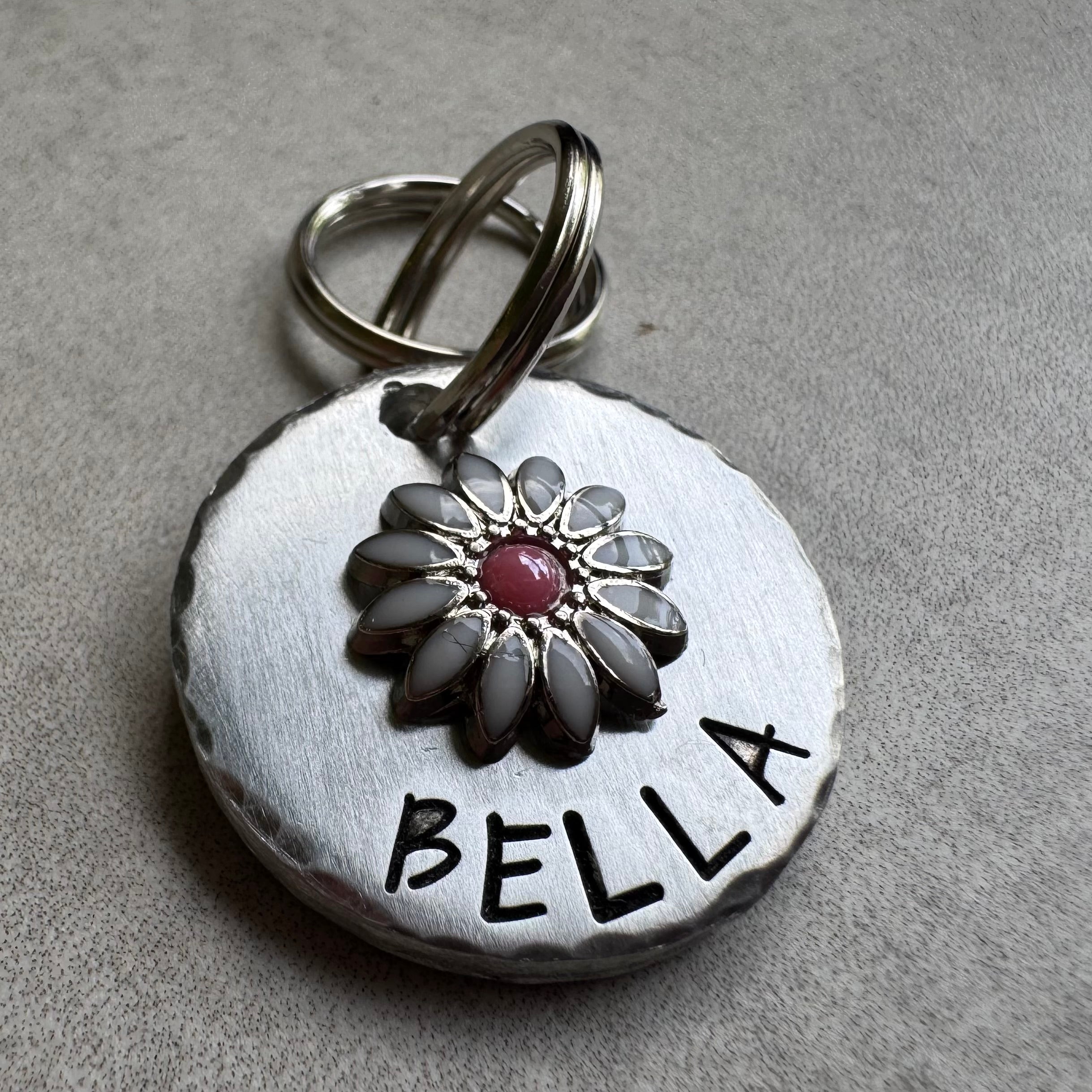 The Daisy Tag – Custom Hand Stamped Dog Tag | Lei Custom Collars