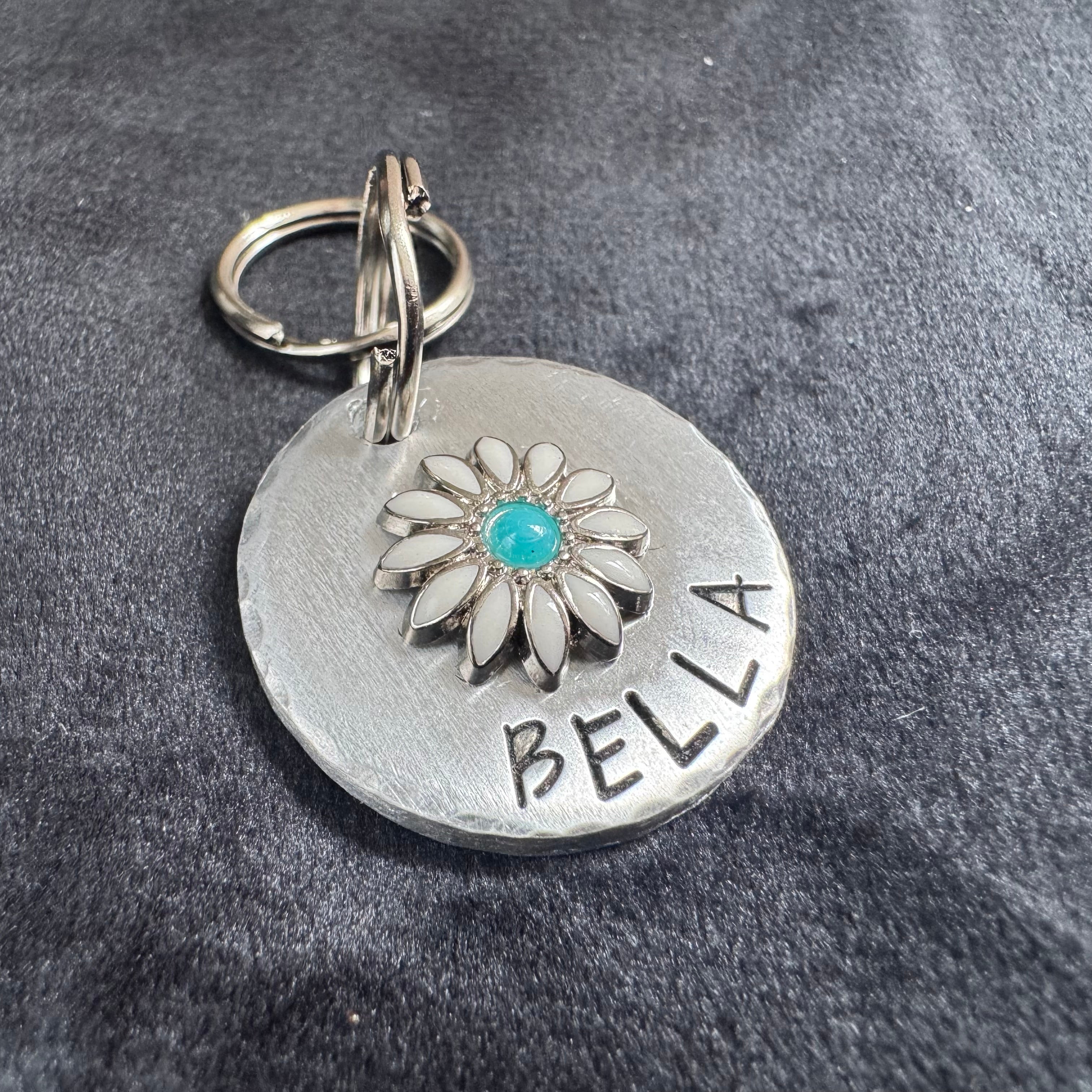 The Daisy Tag – Custom Hand Stamped Dog Tag | Lei Custom Collars