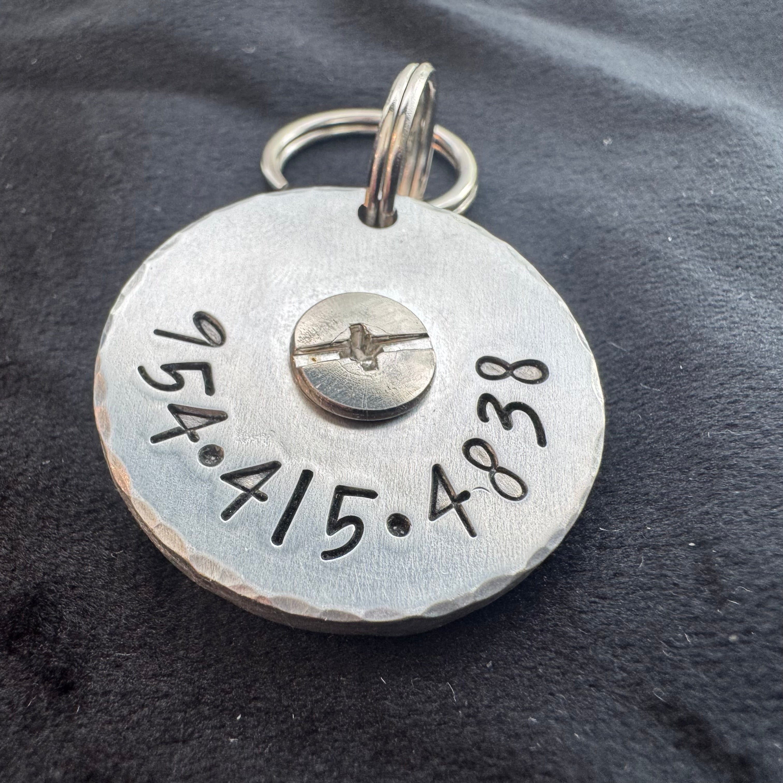 The Daisy Tag – Custom Hand Stamped Dog Tag | Lei Custom Collars