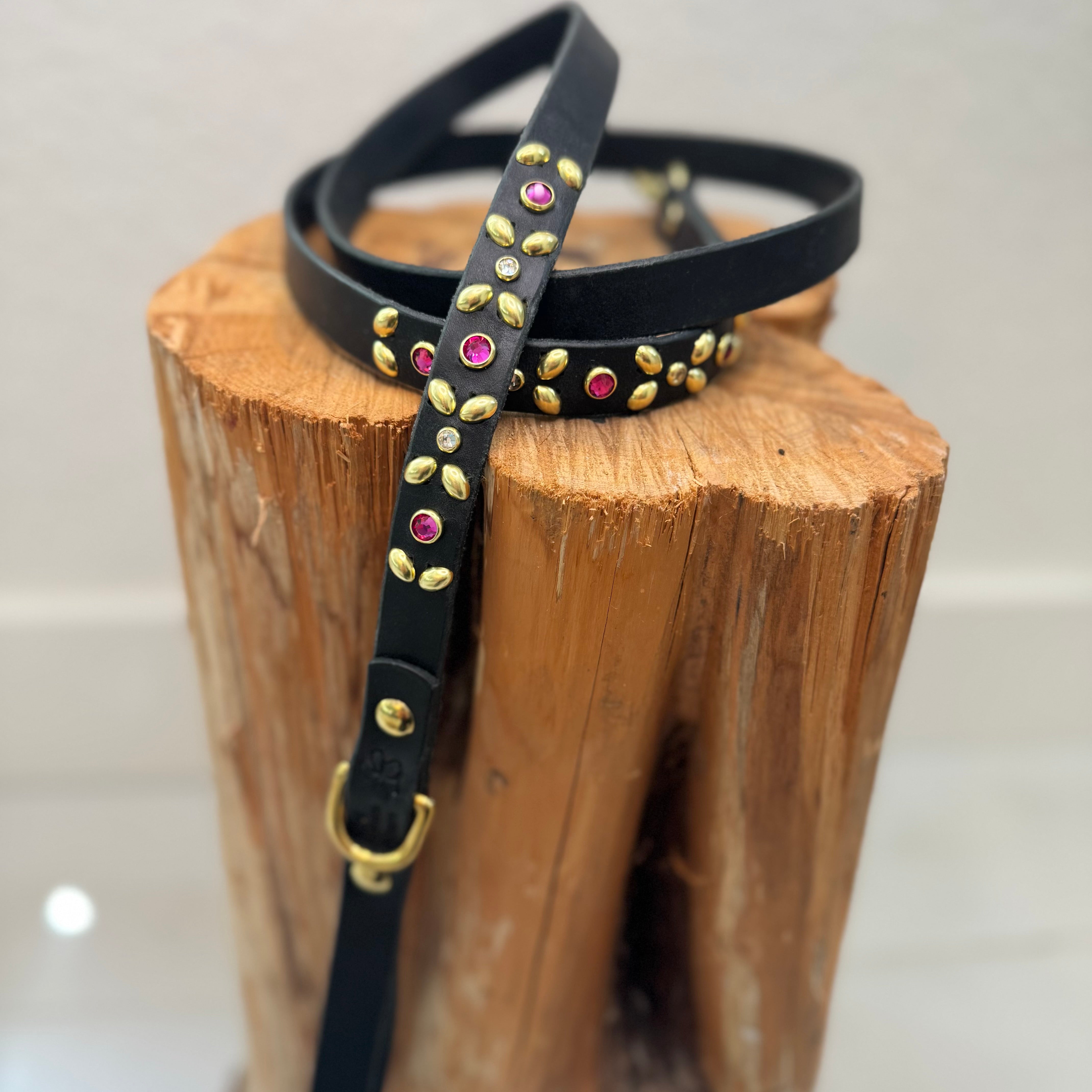 Leather Dog Leash – 3/4" | Personalized | Medium & Large Dogs