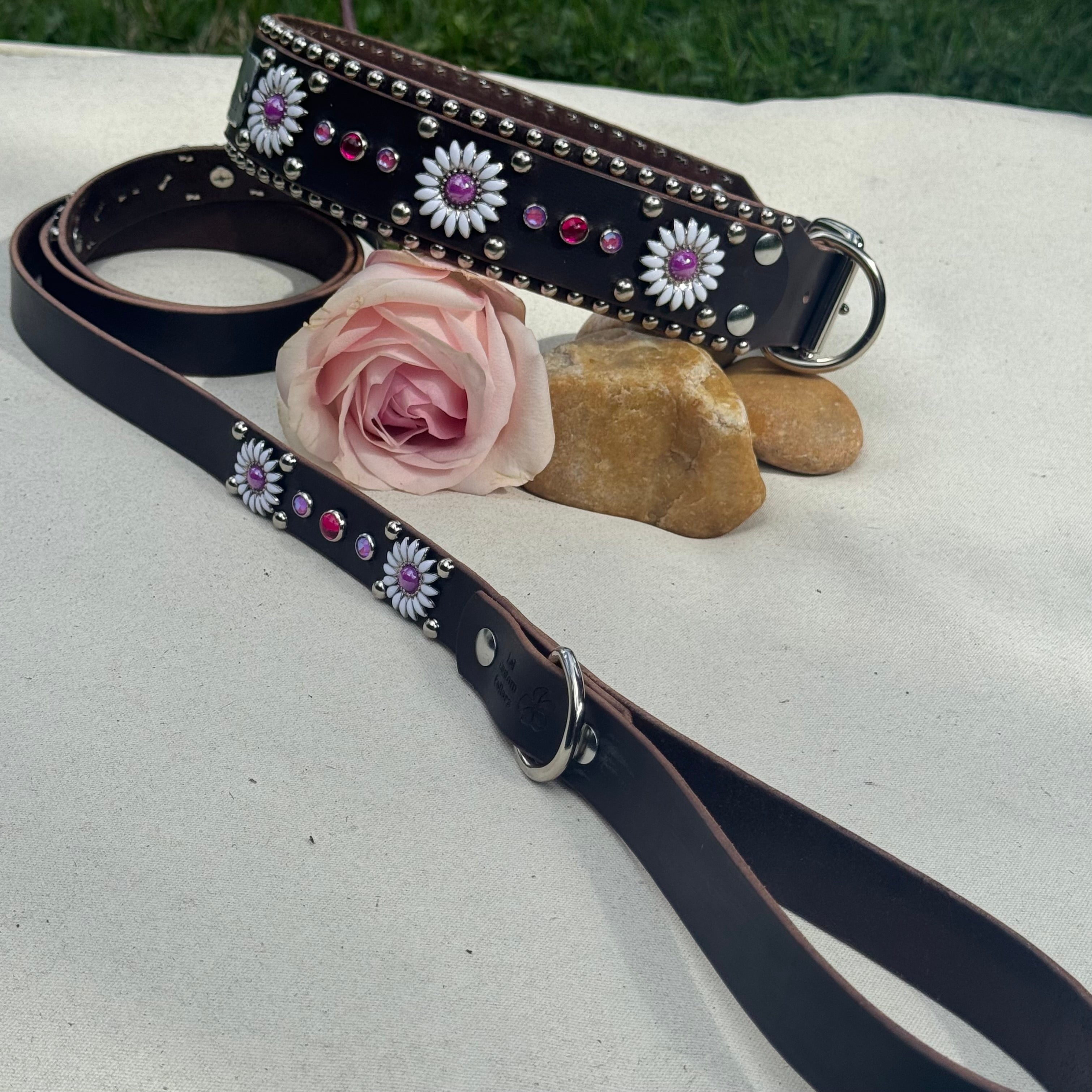 Leather Dog Leash – 1" | Personalized | Medium & Large Dogs